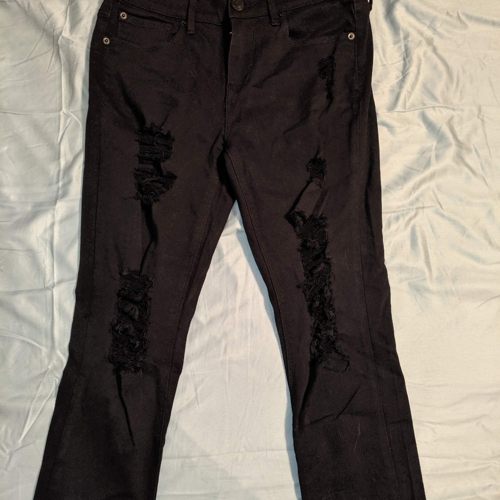 Women's Express size 6 black distressed jeans